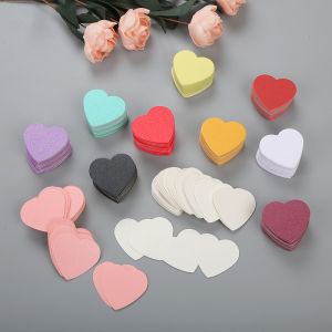 Blank Cute Heart Shape Mini Small Card Paper Handmade DIY Production Color Creative Birthday Wedding Blessing Decoration