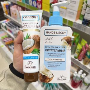 ✼Russian floresan Coconut Milk Coconut Fragrance Hand Cream Lasting Fragrance Fragrance Moisturizing and Fresh Portable 100ml❈