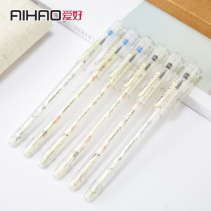 Pure Wind Neutral Pen 0.35mm Black Blue Water Sign Red Pen Student Question Brushing Office Supplies Simple Style Plastic Body