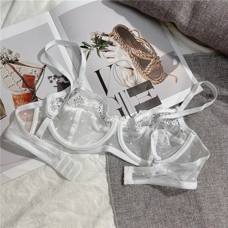 Fairy with Steel Ring Half Cup Bra Upper Support Transparent Bra
