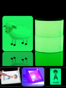 ฟิล์มเรืองแสงด้วยตนเองแบบถาวรสว่างพิเศษฟิล์มเรืองแสงแบบใสเทปเรืองแสงสีเขียวฟิล์มเก็บแสงเทปเรืองแสงแถบติดเรืองแสง