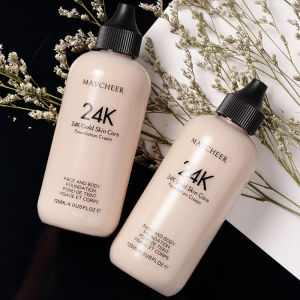 24K Moisturizing Foundation Waterproof Beauty Makeup Lasting Oil Control BB Cream 120ML Large Bottle of Meiqian Children Male