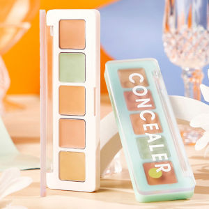 Five-color concealer moisturizing non-card powder to cover black eye circles acne marks eye bags tear groove spots face trimming skin tone modification