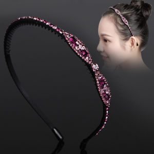 Toothed Non-Slip Crystal Headband Simple Hair Clip Bow