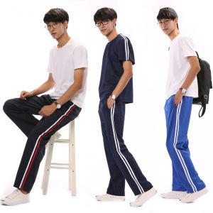 Two Bars Navy Blue Breathable Dark Blue for Women Sports Trousers