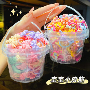 Knotless Elastic Hair Ties for Kids Cute Baby Thumb Elastic Hair Bands Non-damaging Bouncy Hair Accessories for Girls