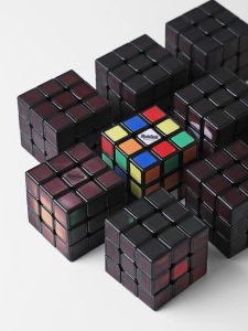 ❉Rubik Rubik Phantom Temperature Change Gradient Rubik#39s Cube Phantom 3D Embossed Temperature Puzzle Temperature Sense Rubik#39s Cube✥