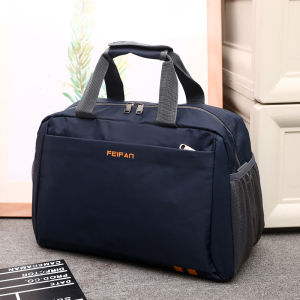 Large Capacity Travel Bag Womens Single Shoulder Handheld Short Trip Fitness Bag Oxford Cloth Sport Style Pure Color Pattern