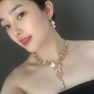 Autumn/Winter Fashion Crystal Necklace Dinner Womens Gem