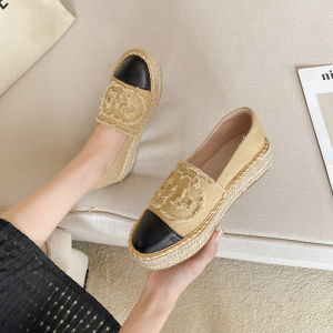 Fashionable Korean Style Womens Fisherman Shoes round Toe Canvas Slip-On Ankle Boots Universal Match Flat Heel Autumn Season