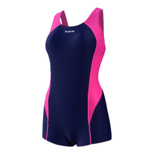 Zoke One-Piece Swimsuit Womens Cover Belly Conservative Swimsuit Slim Looking Push up plus Size Boxer Womens Professional Sports Swimwear