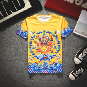 Emperor Chinese Style Trendy Unique Short Sleeve Clothing Dragon Robe