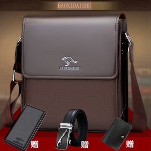 Túi Đeo Vai Da Mềm Thời Trang Thường Ngày Cho Nam Túi Công Sở Vuông Đứng Túi Đeo Chéo Đơn Cho Nam Trung Niên Túi Đeo Vai Mềm