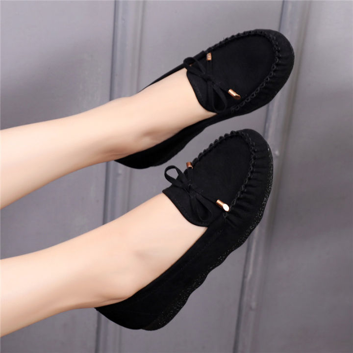 Spring and Autumn Old Beijing Cloth Shoes Women's Shoes Flat Black ...