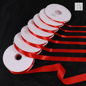 0.6-4cm Bright Red Ribbon Ribbon Handmade DIY Bow Baking Wedding Ribbon Woven Belt Ribbon