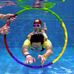 Kids Hula Hoop Diving Ring Learning Swimming Underwater Closed Air Training Special Ring Extra Heavy Submerged Detachable Diving
