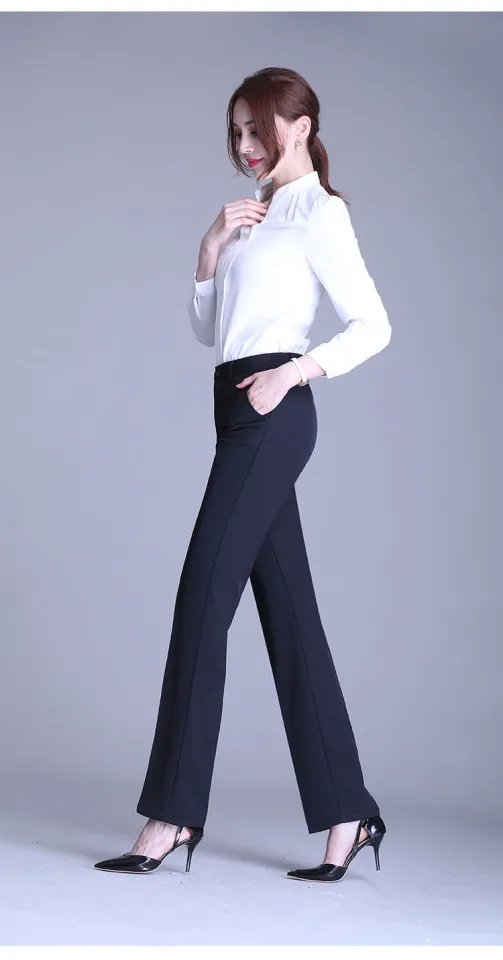 Office Wear Woman Black Business Formal Plus Size Dress Pants