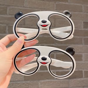 Childrens Glasses Frame Cute Panda for Boys and Girls Glasses Rim Decorative Baby Silicone Photo without Frame Cute Fashion