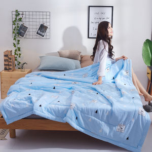 Washable Pure Cotton Thickened Air Conditioner Quilt Summer Cool Quilt Student Dormitory Four Seasons Universal Warmth Storage