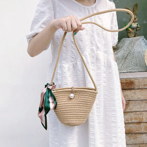 Bag 2024 New Arrival Tide Straw Bag Womens Woven Bag Bucket Bag Beach Bag Mobile Phone Bag Shoulder Messenger Bag Small Bag