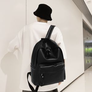 University Student Womens Backpack Simple Design High-End Feeling Double Shoulder Bag 2025 New Style Minimalist INS Trend