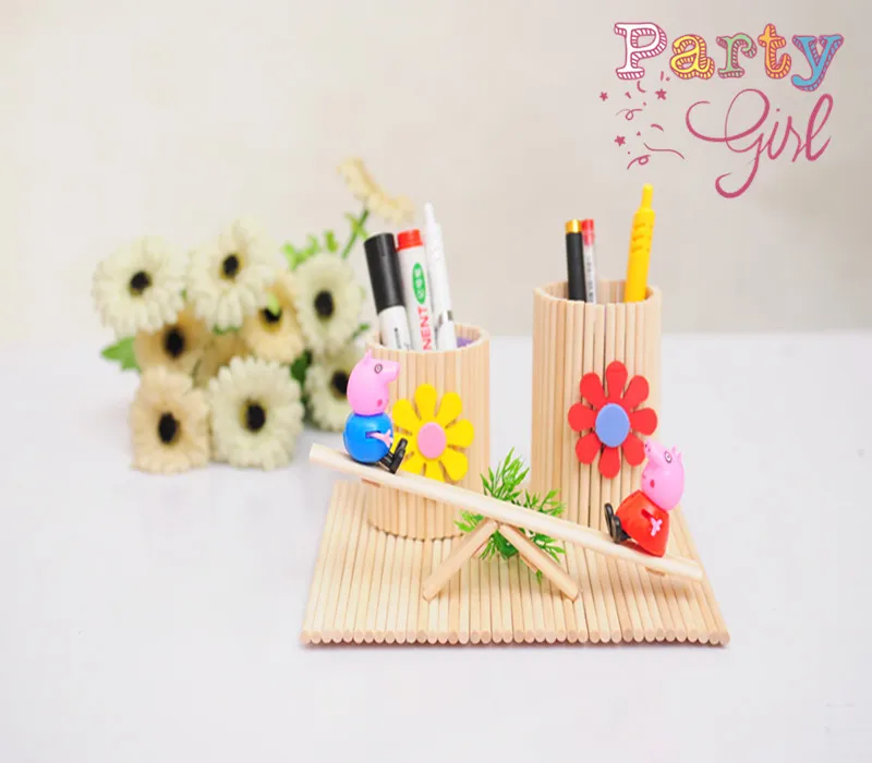 New Ice Cream Stick Model Pen Holder Creative Childrens Handmade