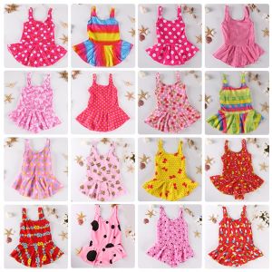 Girls Swimsuit Hot Spring Childrens One-Piece Toddler Children Teens Swimsuit Baby Girl Princess Triangle Skirt Swimsuit Factory