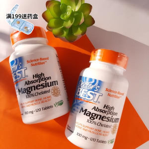 ♚Doctor#39s Best Glycinate Magnesium Tablets Chelated Magnesium High Absorption Magnesium Supplement Tablets 100mg120 Tablets❊