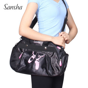 Sansha ฝรั่งเศสขนาดใหญ่ความจุกระเป๋าเต้นรําไหล่เดี่ยวกระเป๋าเป้สะพายหลังบัลเล่ต์สําหรับสาวฟิตเนสกีฬาโยคะเดินทางอุปกรณ์เสริม
