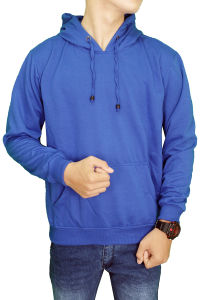 Sweater Pria Fleece - Biru