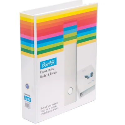 Bantex Insert Ring Binder 3 Ring 40mm A4 White #8642 07