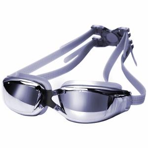 Icantiq Kacamata Renang Santai Mirror Kaca Mata renang Swimming Glass Anti Fog UV Protection Swimming Goggle Kacamata Renang Mirror Kaca Mata Renang Anti Fog / Kacamata Anti Fog Kacamata renang pria dewasa / kacamata renang wanita dewasa - Grey