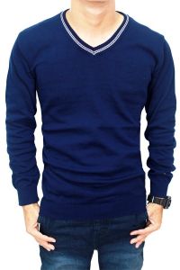 Male Sweater Designs - Biru Dongker