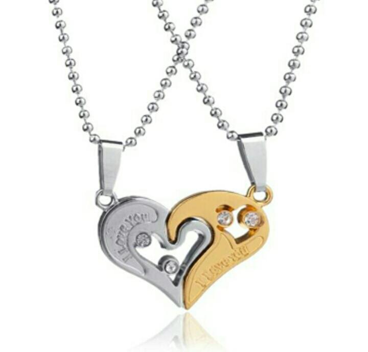 Kalung Couple Titanium 316L  pasangan