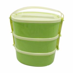 Mitra Loka Rantang 3 Susun Pelastik Murah 3 + Handle RPLK 9028 Golden Sunkist Bontot Makanan Wadah Nasi Dan Lauk Anti Tumpah