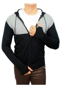 Sweater Ariel Noah - Abu-abu Muda-Hitam