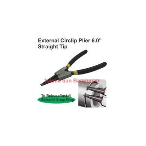 Staight Tip External Circlip Plier/Tang Snap Ring External Lurus 6.0"
