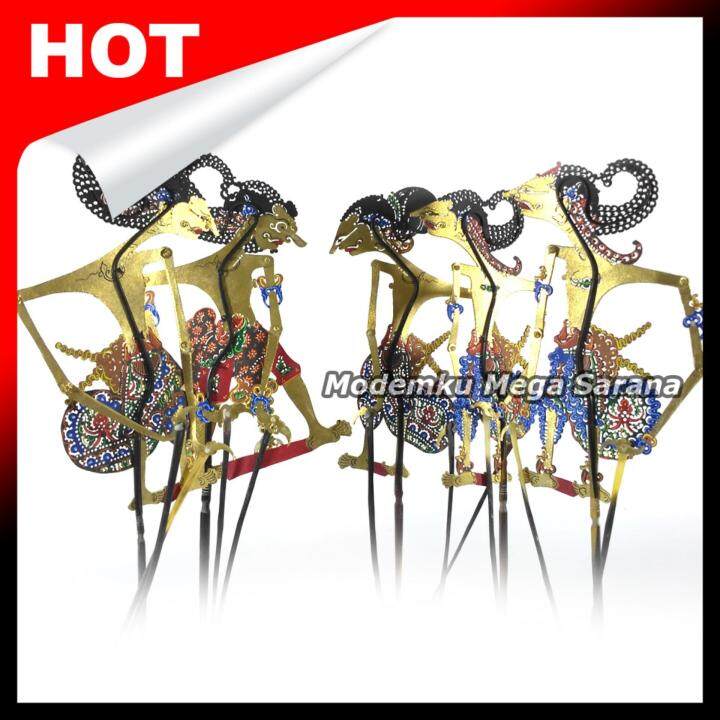 Miniatur Wayang Kulit Mini Super Halus 20 Cm Pendawa Lima Yudistira Bima Arjuna Nakula Sadewa 9167