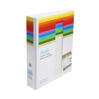 Bantex Insert Ring Binder 4 Ring 40mm A4 White #8742 07