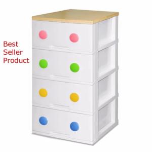 LEMARI PAKAIAN PLASTIK ROVEGA TRENDY LACI SUSUN 4 CTR 437 [ROVBOX]