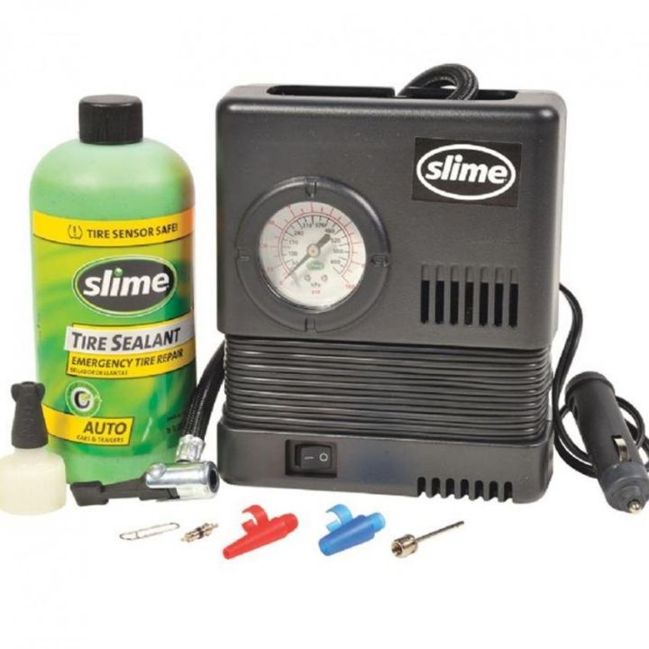 Slime Smart Tyre Repair Kit 12V Compressor And 473ml Sealant