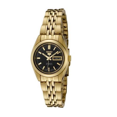 Seiko 5 SYMA40K1 Automatic 21 Jewels Ladies Gold Tone Stainless