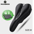 ROCKBROS Silicone Yên Xe Đạp Rỗng Thoáng Khí MTB Bike Seat Cushion Bìa Mat Silica Gel Yên Xe Đạp Phụ Kiện Một Phần. 