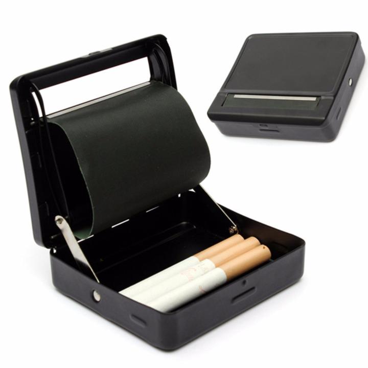 Black Cigarete Metal Roller Tobac Rolling Box Machine Case Toys for boys