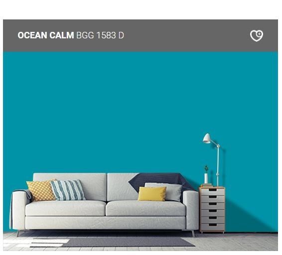 Nippon Paint Satin Glo Premium 2 Colors - OCEAN CALMBGG 1583 D - 1L ...