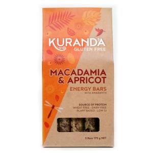 Kuranda Gluten Free Energy Bars Macadamia & Apricot 5 Pack 175g