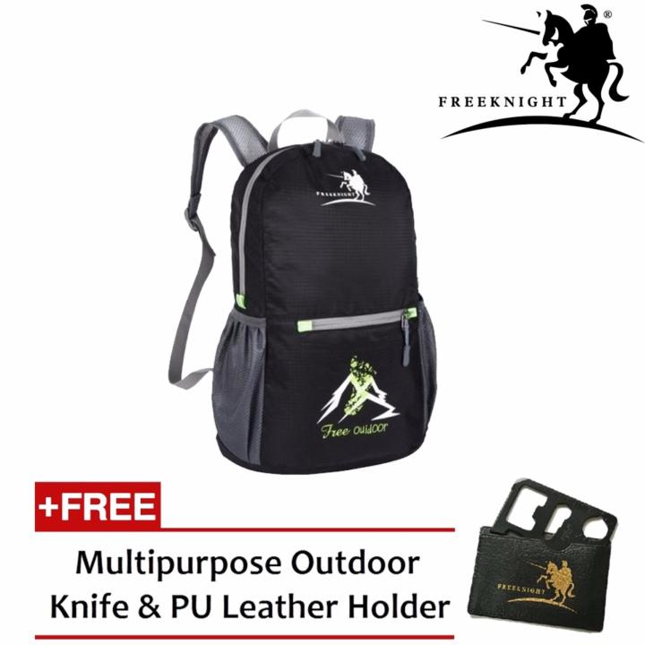 Free Knight 35L Foldable Backpack Black | Lazada