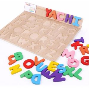 English Learning Toy / Early Learning Educational Wooden Look Pictures Learn English toys education / Learning English with flash card Alphabet ABC learning Recognise