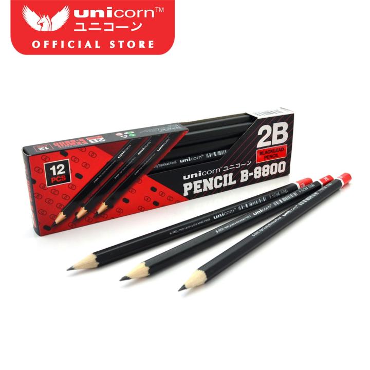 Unicorn Stationery 12pcs 2b Pencil [ 2b 铅笔 2b Pensil ] Lazada