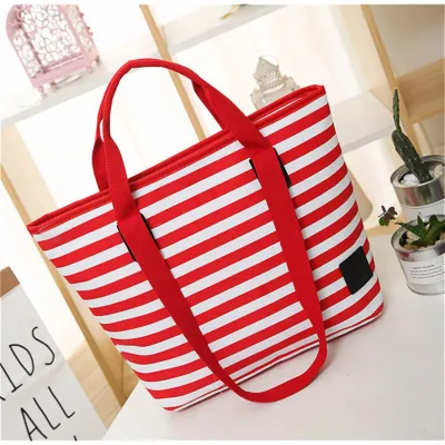 Fashion Korean Casual Canvas Bag Dual Use Shoulder Top Handle Mummy Bag (Red)